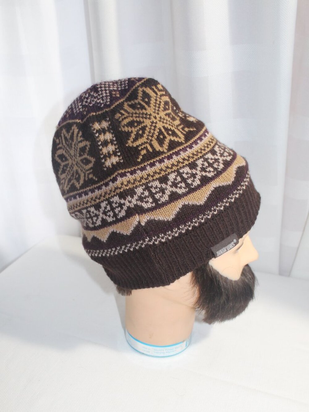 Muk Luks Reversible Brown Beanie